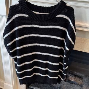 Black/White Striped Women's Sweater size XL. Worn several times. Listing 9155